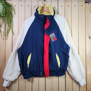 McDonald's Moscow 1990 Jacket with Blue and Yellow Embroidery, Vintage Jacket